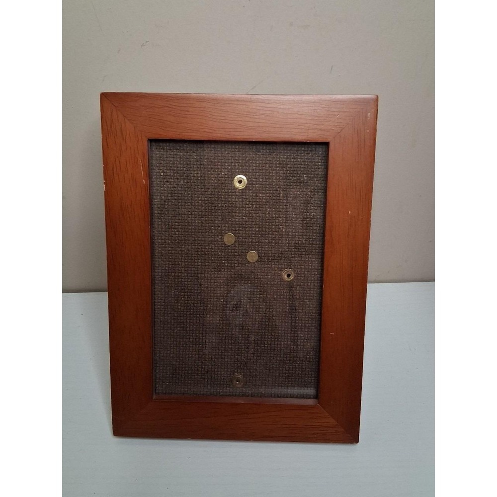 Vintage Wood Floating Glass Picture Frame Double Sided Tabletop Frame